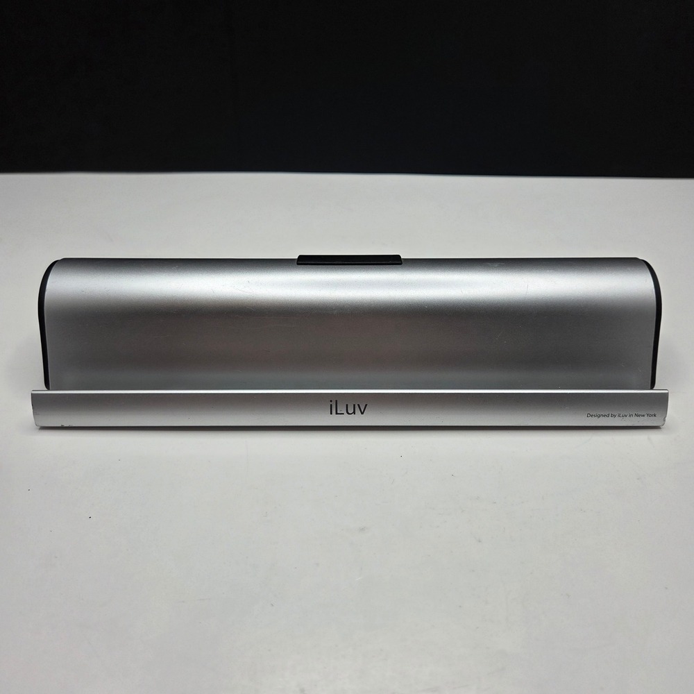 iLuv Bluetooth Speaker Portable Tablet Stand Sound Bar Silver iSP245 Wireless